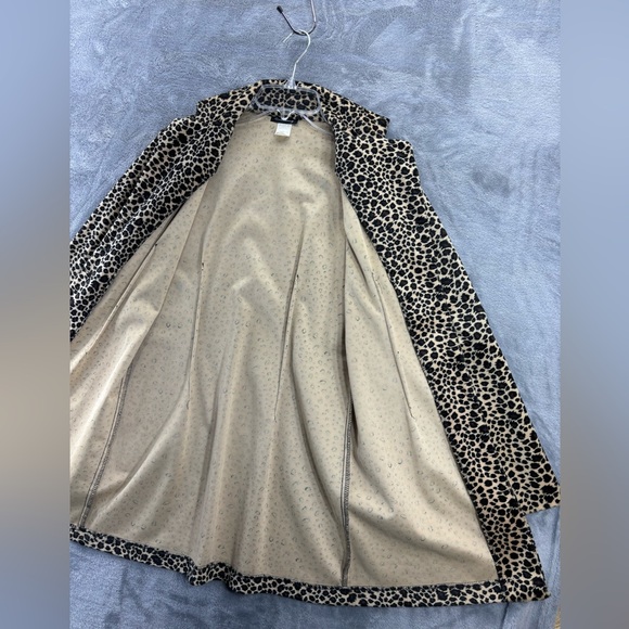 VTG Entrancy Leopard Button Shirt Teddy Jacket Lightweight USA Small Y2K 80s 90s - Picture 4 of 16